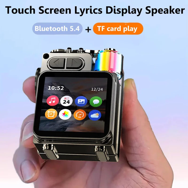 Audio Music Player App - Умный сенсорный экран, Bluetooth-динамик, мини-портативный аудиоплеер,