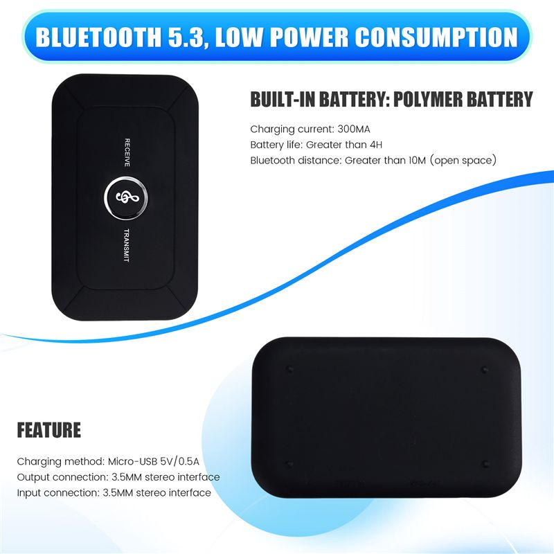 Audio Music Best - Bluetooth-приемник 5.3, стереофонический аудиоприемник с разъемом