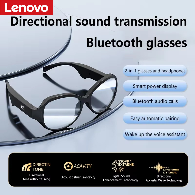 Audio Music Voice - Умные Bluetooth-очки Lenovo с Bluetooth 5.4,