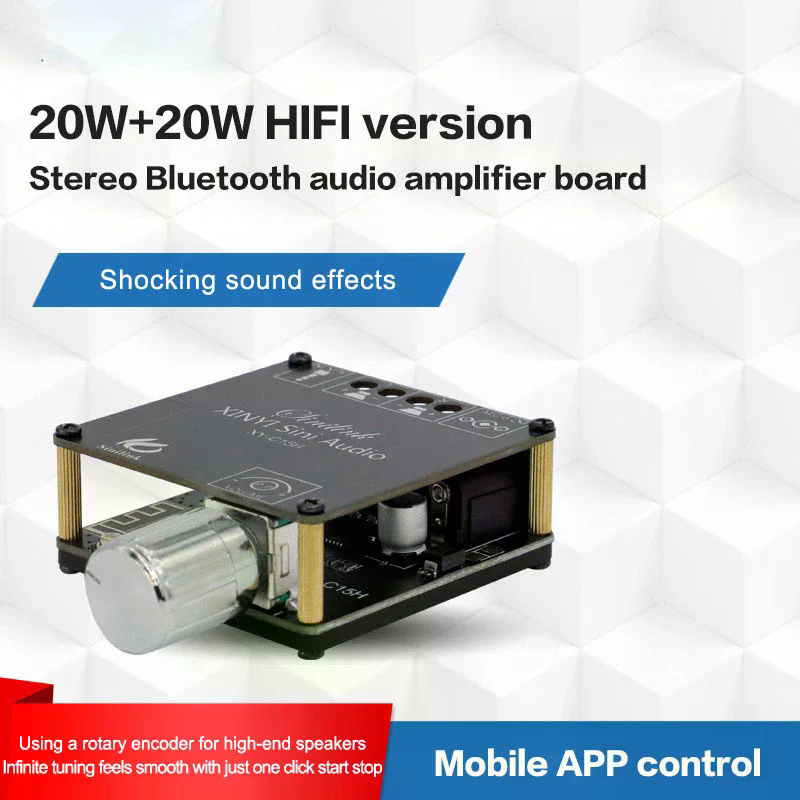 2*20 Вт Bluetooth 5,0 усилител – обзор и цена Audio Music Player App