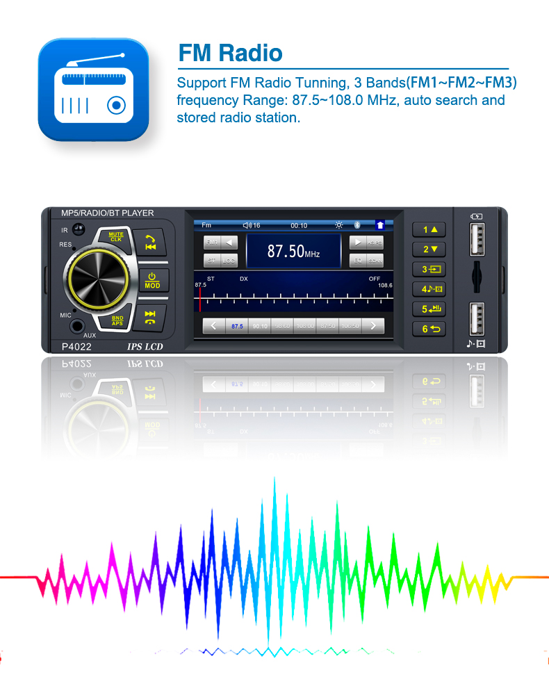 Автомагнитола 1 Din P4022, 3,8 – обзор и цена Audio Music To Mp3