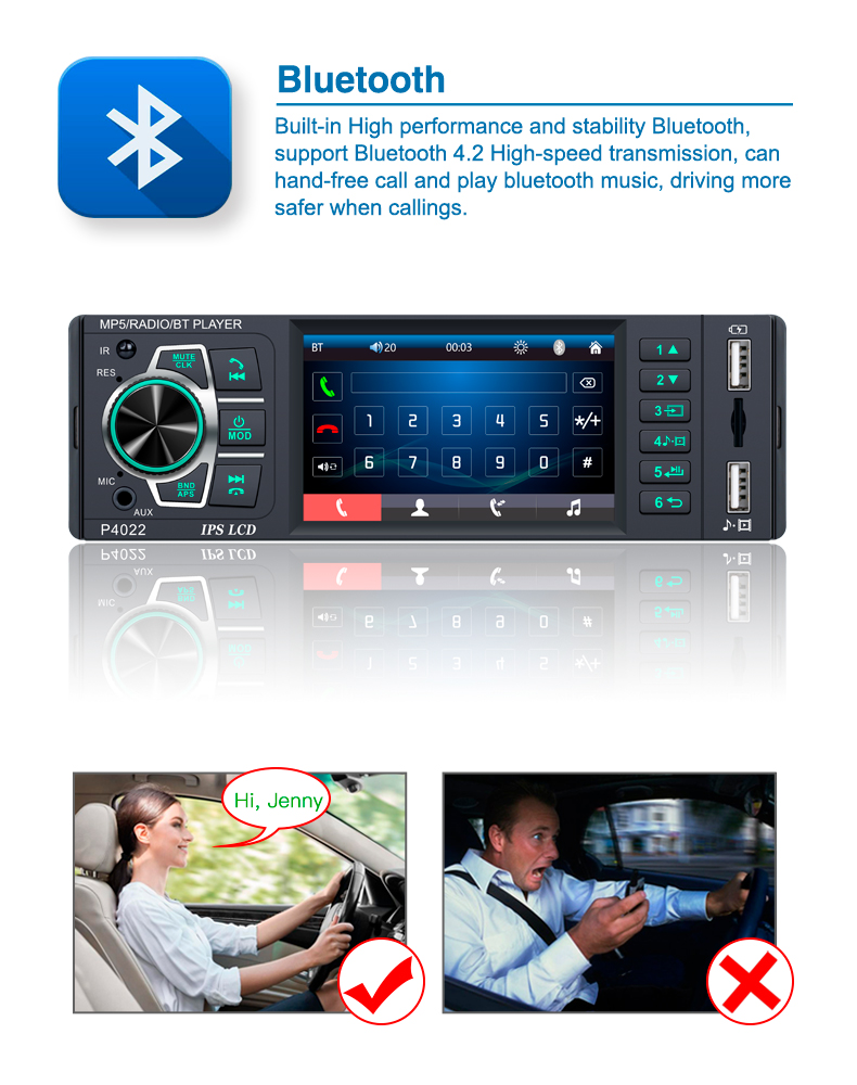 Автомагнитола 1 Din P4022, 3,8 – обзор и цена Audio Music To Mp3